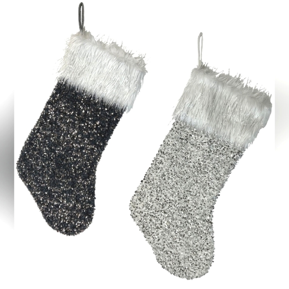 🆕️ Sparkle Silver  Christmas Stocking - Picture 1 of 2